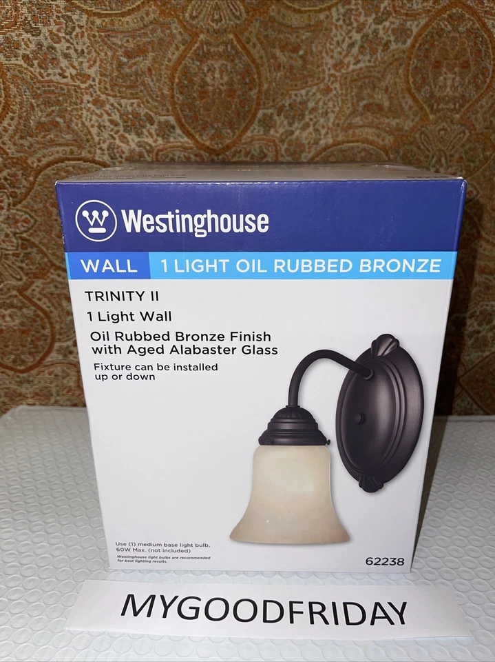 Westinghouse 62238 Trinity II accesorio de pared interior de una luz, bronce frotado con aceite Foto 1 de 4