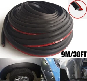 Fender Flares Edge Trim Rubber Gasket Seal Strip 30ft For Car Truck Wheel Wells - Picture 1 of 21