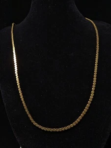 Gold Tone Chain Necklace 23" Metal - Picture 1 of 3