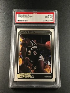 WALTER BERRY 1988 FLEER #102 PSA 10 SAN ANTONIO SPURS NBA (SET BREAK) - Picture 1 of 4