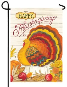 Pumpkin Turkey Garden Flag - Picture 1 of 1
