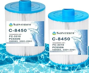 2-PACK C-8450 Spa Filter Cartridge for Filbur FC-3310, PCS50N, 100593, 3301 - Picture 1 of 5