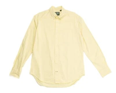 Gitman Vintage $205 Yellow White Striped Seersucker Button Down Oxford Shirt S - Image 1 of 4
