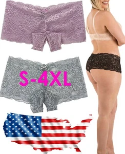 Schritt offen Höschen Unterwäsche Damen Spitze Boyshort für US Übergröße - Bild 1 von 25