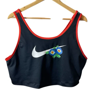 Camiseta corta Nike Hyper Femme para mujer mediana tropical floral ocio gimnasio yoga Foto 1 de 4