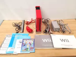 Console Nintendo Wii rossa retrocompatibile TESTATA NO CONTROLLER NO GIOCHI LEGGI - Foto 1 di 18