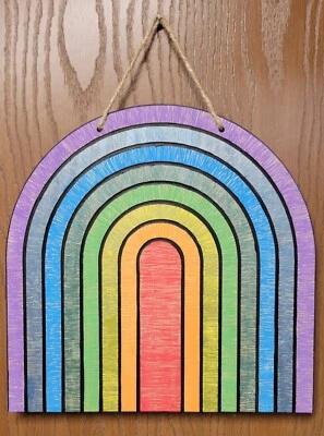 Reversible Rainbow Chalkboard w/ Chalk, 11 x 11 inches - Image 1 of 3