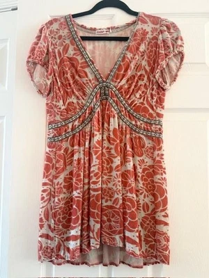 Blusa/Camisa Johnny Was Floral Bordada Terciopelo Rayón - Pequeña Foto 1 de 3