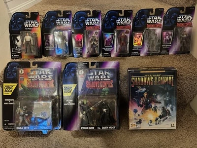 Star Wars Shadows of the Empire (SOTE) Lot - 8 Action Figures & PC Game - Image 1 of 2