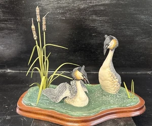 Beautiful Vintage 1986 Border Fine Arts Large Figurine Courting Grebes WW3 - Picture 1 of 4