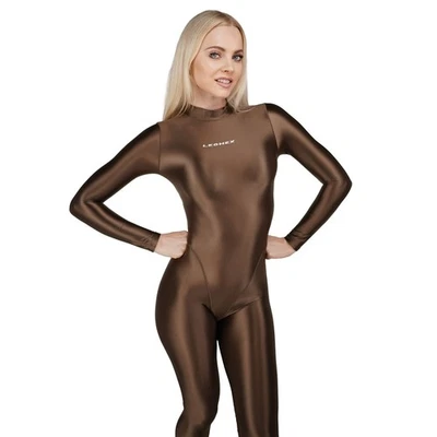 2025 LEOHEX Mujeres Mono Brillante Body Traje de Baño Medias Mono Yoga Fitness Foto 1 de 4