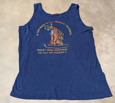 Vintage 70s Kings Road Sleeveless Tiger T Shirt VERY RARE Medium - Image 1 of 4