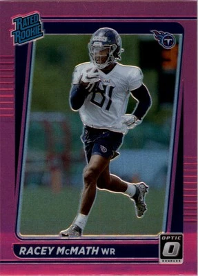 2021 Donruss Optic Rated Rookie Preview Pink #316 Racey McMath - FB - Image 1 of 2