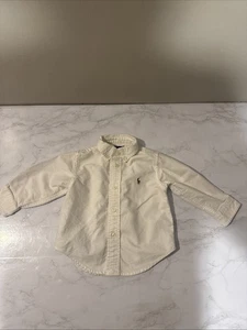 Ralph Lauren Polo Größe 12 Monate Weiß Langarm Button Down Hemd - Bild 1 von 9