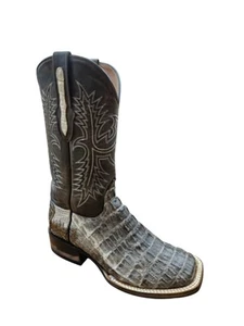 STIVALI WESTERN ESOTICI UOMO BLACK JACK CODA DI CAIMANO NT7203-96 - Foto 1 di 5