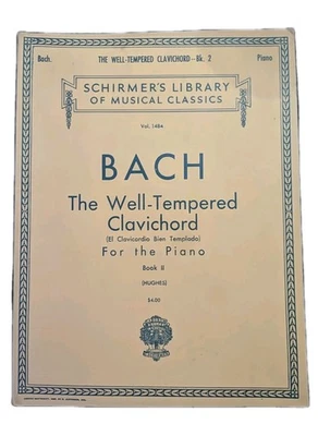 BACH The Well-Tempered Clavichord For Piano Book II Vol. 1484 Schirmer's Library - Image 1 of 4