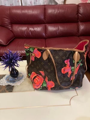 Louis Vuitton Neverfull MM Monogram Rose - Stephen Sprouse Limited Edition gebraucht - Bild 1 von 4