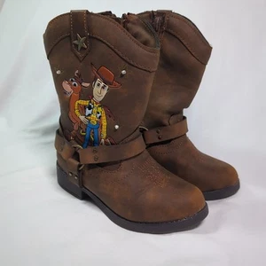 Stivali da cowboy Disney Toy Story Woody marroni con zip bambino taglia 8 - Foto 1 di 12