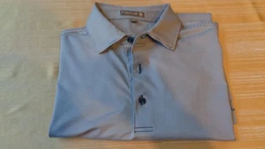 Camisa polo Peter Millar Summer Comfort para hombre - mediana - verde azulado a rayas manga corta - Imagen 1 de 8