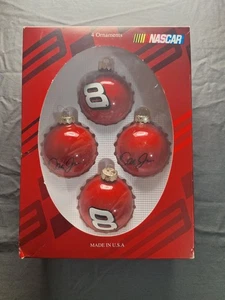 Dale Earnhardt 4 Pack Red Christmas Tree Ornaments 2004 - Picture 1 of 6