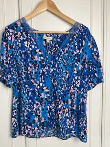 Monsoon Short Sleeve Blouse Size M UK 12 Teal Blue New Smart Workwear Event Top - Picture 1 of 11