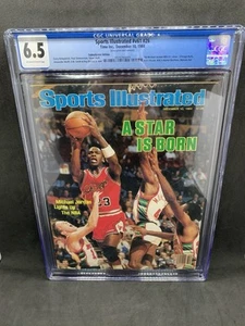 1984 SPORTS ILLUSTRATED MICHAEL JORDAN CGC 6.5 #v61 #26 First Pro Cover Rookie - Picture 1 of 5