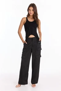 Pantalone Cargo Milano Raso - Nero IL NEGOZIO NOLI - Foto 1 di 18