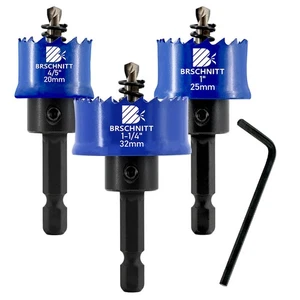 M42-Bimetall-Lochsäge 20/25/32mm  Aufnahmeschaft und Zentrierbohrer Lochschnitt - Picture 1 of 10