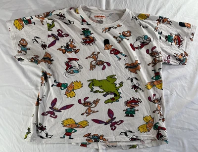 Camiseta Nickelodeon Talla L Estampado Completo Manga Corta Para Mujer Hey Arnold Rugrats Foto 1 de 4