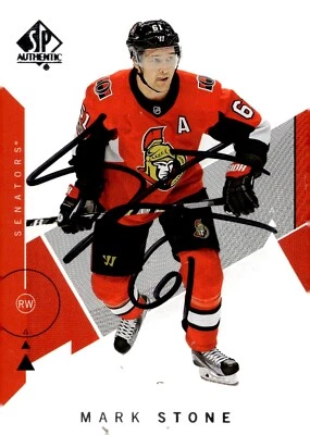 Mark Stone - Signed 2018-19 Upper Deck SP Authentic Card #42 - Senators - Image 1 of 2