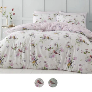 Catherine Lansfield Songbird Reversible Easy Care Duvet Cover Set - Picture 1 of 27