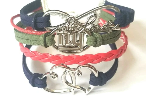 New York Giants infinity Love Bracelet Logo Charm US SELLER Cover