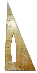 SQUADRA IN LEGNO DI FAGGIO ANNI 50-60 CM.50X20 - Foto 1 di 2