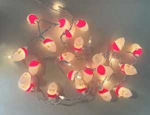 VTG String Light Covers Santa Blow Mold 23 Count Mini Lights Christmas Holiday - Picture 1 of 2