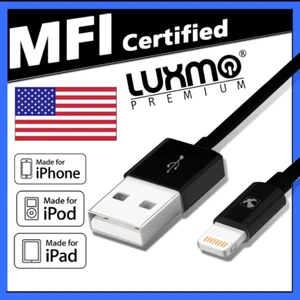 Apple Mfi Lighting USB Cable Power Cord for iPhone 7,6,6S Wall charger 3ft long - Picture 1 of 10