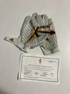 Adidas Arizona State Sun Devils Football Gloves Size Large L game worn used - Picture 1 of 10