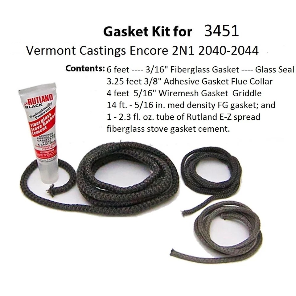 Kit completo de juntas Vermont Castings para Encore 2N1. 3451 0003451  2040 - 2044 Foto 1 de 1