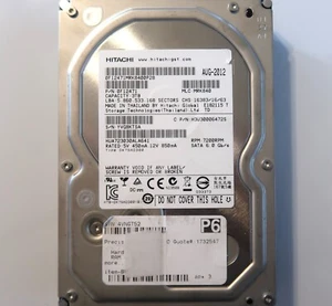 Hitachi HUA723030ALA641 0F12471 MRK840 Thailand 3TB 3.5" Sata AUG-2012 - Picture 1 of 1