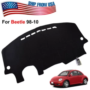 Black Dashboard Dash Mat Dashmat Sun Cover For Volkswagen VW Beetle 1998-2010 - Picture 1 of 9