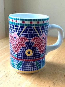 New - Dansk RARE Signature Mosaic Tiled Flower and Band Mugs (X8) - Picture 1 of 7