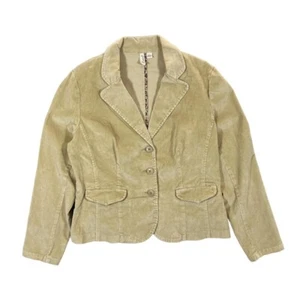 Early 00's ST JOHN'S BAY "Stretch" Corduroy Button Blazer Jacket Women's Large - Picture 1 of 4