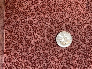 Remnant ~ Vintage Pink Calico Cotton fabric ~ - Picture 1 of 1