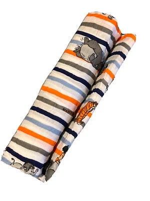 Disney Baby JUNGLE BOOK Adén + Anais Muselina Manta Naranja Azul Rayas Tigre NUEVO Foto 1 de 4