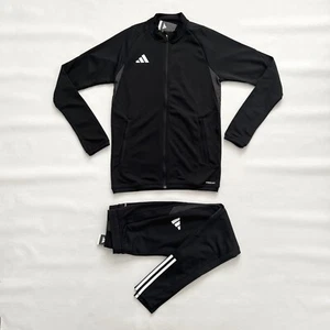 $155 NWT ADIDAS Men's Black Tiro Tracksuit Running Training Track Jacket Joggers - Picture 1 of 17