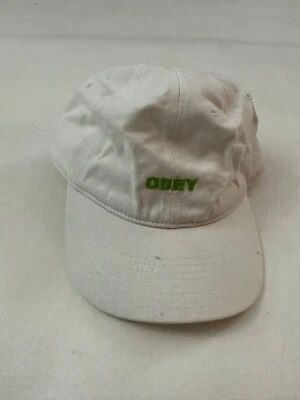 Chapéu de beisebol ajustável bordado branco OBEY tamanho único - Imagem 1 de 4