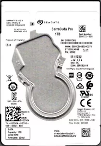 ST1000LM049 P/N: 2GH172-030 F/W: SDM2 TK ZGS Seagate BarraCuda Pro 1 TB - Bild 1 von 1
