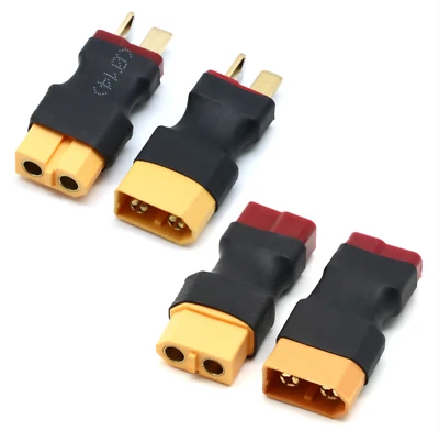 4 Stück Set XT60 auf T-Dean T-Plug Lipo Akku Battery Adapter Male Female RC 60A - Bild 1 von 4