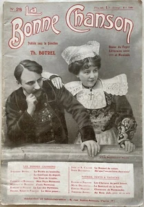 LA BONNE CHANSON n° 28 de Février 1910 Théodore Botrel Partitions Illustrations  - Picture 1 of 5