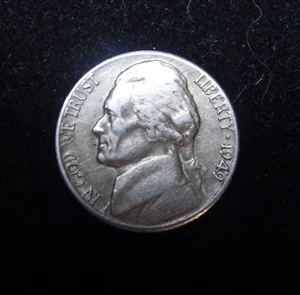 1949 D Jefferson Nickel Circulated - Picture 1 of 2