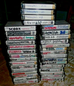 34 Homemade 90's Maxell XLII 100 Min Cassette Tape Lot Rock Alternative Grunge - Picture 1 of 6